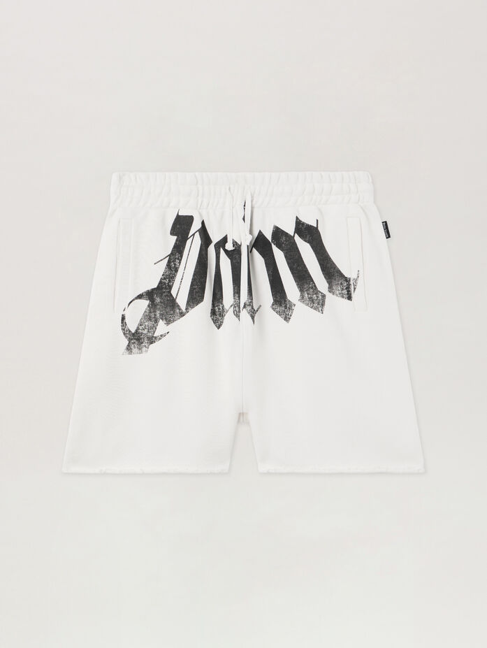 Pantaloncini Palm Angels Off White Logo Pantaloncini Palm Angels Off White Logo