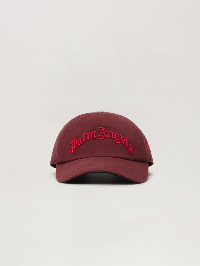 Palm Angels Cappello Rosso Logo Curvo Palm Angels Cappello Rosso Logo Curvo