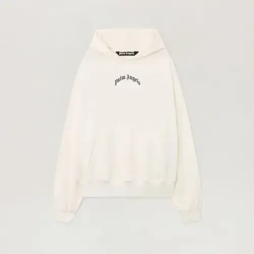 Palm Angels Felpa Loose con Logo Curvo Palm Angels Felpa Loose con Logo Curvo