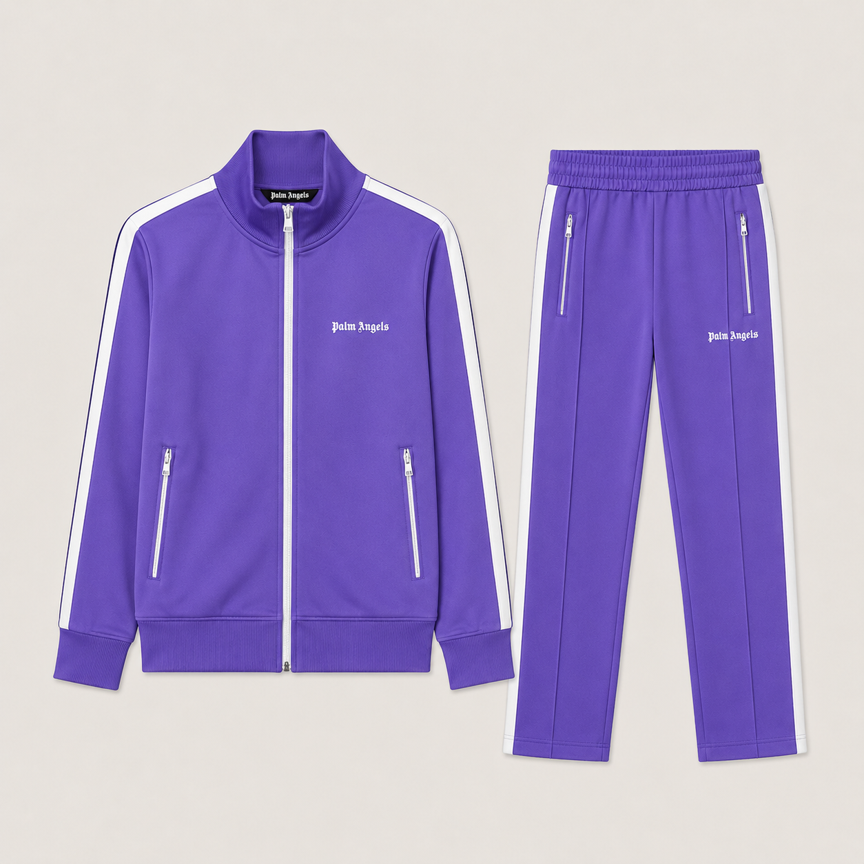 Tuta Palm Angels Viola con Logo Classico Tuta Palm Angels Viola con Logo Classico
