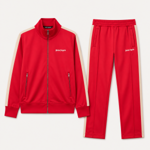 Tuta Palm Angels Rossa con Logo Classico